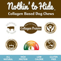 Fieldcrest Farms Nothin’ to Hide Bagel Beef Flavor – Collagen-Based Rawhide Alternative Dog Chews for Small Dogs Up to 2
