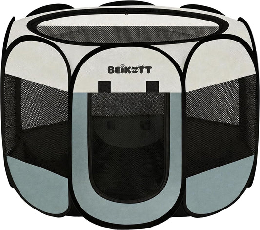 Dog Cat Playpen, Puppy Pet Crate Tent Cage, Home Enclosure Kennel