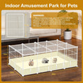 VISCOO 20 Panels Guinea Pig Cages, 48" x 24" x 16" Enclosed Rabbit Cage