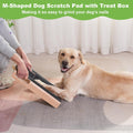 M-Shaped Dog Scratch Pad for Nails with Treat Box, Dog Nail Scratch Board for Large Dogs, Dog Nail File Toy and Shorten 