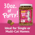 Purina Friskies Party Mix California Crunch with Chicken and Flavors of Turkey and Bacon Cat Treats - 30 oz Canister