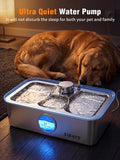 SIBAYS 17L Dog Water Fountain, Stainless Steel Pet Water Fountain FS83