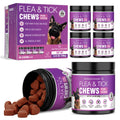 Dog Flea and Tick Treatment Chewable for 50 Count (4 Pack) Pet Control Oral Flea and Tick Chewable Supplement Fleas Ticks Prevention Treats for Puppies Soft 200 Chews All Breeds Ages Chicken Flavor