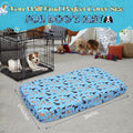 Hoopttay Dog Bed Covers Replacement Washable, Elastic Edged Pet Bed Protector with Cute Dog Pattern Design for Small & Medium Pet Beds, Cover Only (Blue, 36x27x6 Inch)