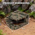 Extra Large Reptile Hide and Basking Platform, Resin Rock Cave for Bearded Dragons, Geckos, Snakes, Turtles and Lizards