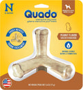 N-Bone Quado Edible Interactive Dog Chew, Peanut Butter Flavor, Easy Grip Design, Organic Dog Chew Good for Oral Health,