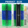 Livestock Scratching Brush 2-Pack, Heavy-Duty Farm Animal Self-Grooming Back Scratcher for Fence or Post Mount, Ideal fo