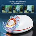 AQUASMITH No-Hum Whisper-Quiet Aquarium Air Pump,＜25dB Adjustable Airflow