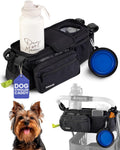 Dog Stroller Caddy Organizer with 2 Insulated Cup Holders & Treat Pocket