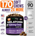 Advanced Melatonin for Dogs - 170 Dog Melatonin Calming Chews for Small and Large Dogs - Natural Hemp Dog Sleep Aid, Puppy Sleeping Pills, Anxiety, Stress, Separation, Barking, Fireworks - Made in USA