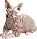 Striped Sphynx Cat Clothes Hairless Cat Fleece Sweater
