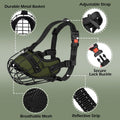 OOPSDOGGY Pitbull Dog Muzzle Reflective Metal Mask Secure Wire Basket Muzzles for Large Sized Dogs Amstaff Soft Cage to 