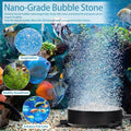 DaToo Aquarium LED Air Bubble Stone Disk 2 Inch with 6 Dazzle Color LEDs Fish Tank Oxygen Bubble LED Light Color Auto Ch