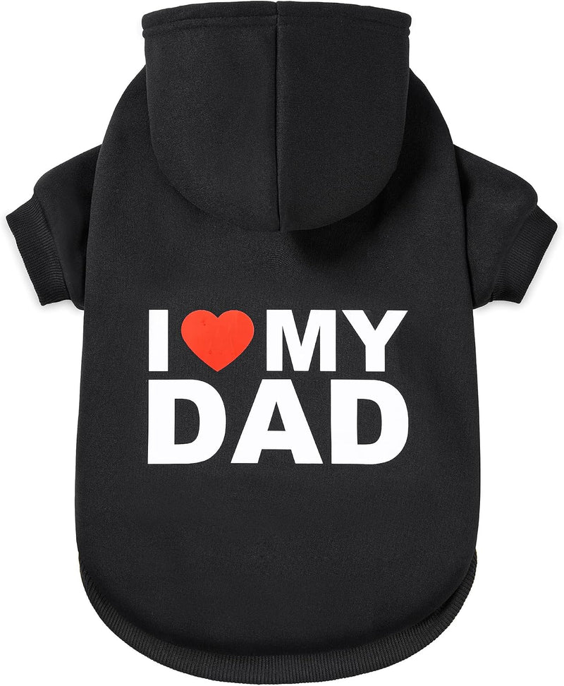 Dog Sweater Dog Hoodie Cold Weather Dog Coat Hooded Sweatshirt for Puppies,Cats, Small Medium Large Dogs (X-Small, Black