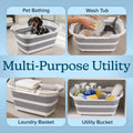 PETMAKER 7.2 Gal/27.4L Collapsible Dog Bathtub for Small Pets (Gray)