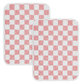 Ralxion 2 Pack Pink Checkered Washable Pee Pads for Dogs, Checkered Reusable Dog Pee Pads, for Puppy Playpen, Crate, Whelping Box, Potty Training, Cute Aesthetic Absorbency, Leak-Proof Non-Slip