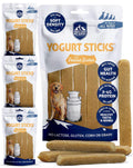 Himalayan Dog Chew Yogurt Sticks, Peanut Butter, Dog Treats with Prebiotics, Probiotics & Protein, Digestive Support, Lactose & Gluten Free, Natural Dog Treat for All Breeds, Made in America, 4pk