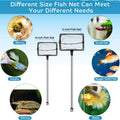 2 Pieces Fish Tank Net Aquarium Mesh Fishes Net Long Handle