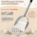 Cat Litter Scoop Deep Shovel,Detachable Long Handle Litter Scooper,Round