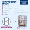 Prevue Hendryx Pet Products Wrought Iron Flight Cage - Big Rolling Bird Cage for Parakeets, Cockatiels, Conures, Lovebirds, Canaries, Finches, Parrotlets, & Cai