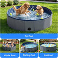 Foldable Dog Bath Pool, Collapsible Pet Swimming Pool Bath Tub for Dog Cat, Anti-Slip Pets Bath Tub Suitable for Indoor 