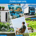 Aquarium Air Pump Rechargeable Aerator for Bait Bucket, Portable Battery Powered Air Pump for Aquarium, Fish Tank Air Pu