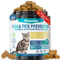 Woyamay Flea Treatment for Cats, 200 Treats Flea and Tick Prevention for Cats Chewables, Natural Cat Flea and Tick Treatment Chews Daily Oral Flea Supplement, Kitten Cat Flea Treatment, Chicken Flavor