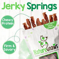 Nature Gnaws Beef Gullet Springs for Dogs 7-8" (12 Count) - Natural Beef Jerky Stick Dog Chew Treats - Rawhide Free