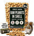 Forest Haven Premium Raw Peanuts for Squirrels – 10LB Bulk Squirrel Food – Unsalted Peanuts in Shell for Birds, Deer & Wildlife – Bonus Binoculars Included - USA Grown