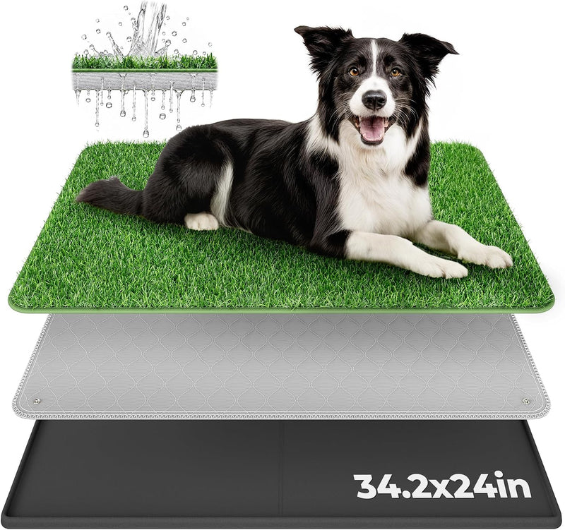 BurgeonNest Dog Grass Pad with Tray 34.2