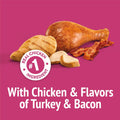 Purina Friskies Party Mix California Crunch with Chicken and Flavors of Turkey and Bacon Cat Treats - 30 oz Canister