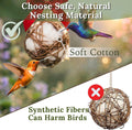 Hummingbird Nesters - Bird Nesting Material Holder for Wild Birds - Humming Bird House Materials Gifts for Bird Watching Nature Lovers - Refillable Outdoor Nesting Station to Build a Nest