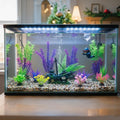 Ameliade Fish Tank Decorations & Aquarium Plastic Plants Accessories Set