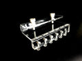 Marine Color Acrylic Dosing Pump Soft Tube Holder for 6 Lines, Adjustable Tube Bracket Mount Clamp for Aquarium Additive