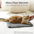 Petace Adjustable Temperature Heated Cat Bed & Dog Heating Pad with Timer, Chew-Resistant Cord, Thick and Soft Cover, Indoor Pet Heating Pad, 17.7" x 15.7"