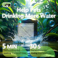 TOGGATH Cat Water Fountain Replacement Charcoal Filter Square Compatible with Petsafe Premier, Ion-X, Outlast Pumpless & Viva Pet Water Fountain, Carbon Filters for Cat and Dog Indoor (BLACK, 6 PACK)