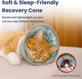 PawsPik Adjustable Soft Recovery Cone for Dogs & Cats, Small, Light Blue