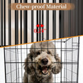 Kepptory Wooden Dog Crate Furniture End Table, Decorative Pet Kennel with Double Doors & Secure Latches for Small Medium