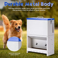 PKNYBZH Automatic Dog Feeder Large Breed, Outdoor Dog for Large Dogs, Large Capacity Automatic Gravity Dog Feeder Suitable for Small, Medium, and Large Dog Breeds (Blue)