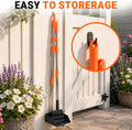 LEVELEVE Dog Pooper Scooper, Long Handle Stainless Metal Tray and Rake Set for Medium Small Dogs, Heavy Duty to use on G