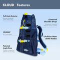K9 Sport Sack Kloud - Small, Blue - Ideal for Dogs with 13-16” Back Length - Ultra-Light Mesh Backpack Carrier with Inflatable Frame