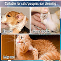 110 Pcs Pet Dry Cotton Swabs Clean Ear Double-Headed Gourd-Shaped Dried Cotton Buds with Storage Box Gentle Grooming for Dogs Cats