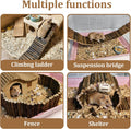 21.7 X 2.7In Wooden Hamster Bridge Rat Climbing Toy for Gerbil Sugar Glider