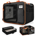 Pidipiti 20 x 14 x 14 Expandable car Travel Carrier for 1 Small-Medium cat,with a Portable Leakproof Litter Box