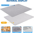 BurgeonNest Cat Litter Mat 47" x 35" XL, Washable Urine-Proof Non-Slip Gray