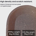 Cat Scratcher Bed with Toys, 2 Pack Oval Cat Scratcher Cardboard, Indoor Cat Scratch Bowl, Large Cat Scratching Board wi