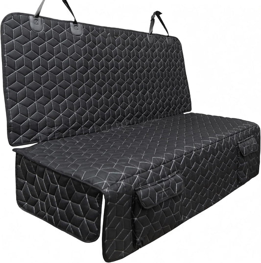 Meginc Dog Car Seat Cover for Back Seat, Waterproof Non-Slip Bench Protector for Dogs, Durable 600D Scratch Proof Seat Cover for Hair, Mud & Scratches, Travel and Daily Use in Compact Cars Small SUVs