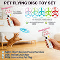 Orebog Cat Fetch Toy Launcher,Flying Disc Launcher Toy Rechargeable with 10 Flying Discs,Flying Cat Toy Disc Launcher for Kitten Dog Playing Interactive Hunting Tracking Toys for Outdoor Indoor,White