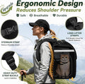 Apollo Walker Cat Carrier Backpack, Spacious, Stable and Breathable, Black