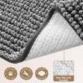 EHEYCIGA Super Absorbent Dog Door Mat for Muddy Paws 30x20 Inch Indoor, Front Doormat Outside Entrance, Quick Dry Chenille Washable Dog Crate Bed, Non-Slip Pet Rug Mud Mat Outdoor Entryway, Grey